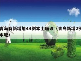 青岛有新增加44例本土确诊（青岛新增2例本地）