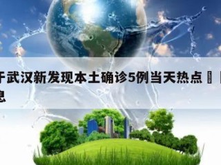 关于武汉新发现本土确诊5例当天热点㊙️的信息